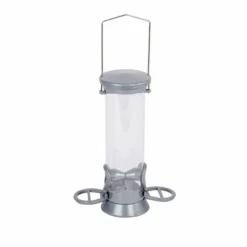 Silver Defender 2 Port Metal Seed Feeder -Deals Birdvora Store 31031 01