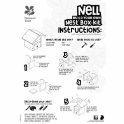 National Trust Kids Build-Your-Own Nell Nest Box Kit -Deals Birdvora Store 904839721 nt kids nell instructions